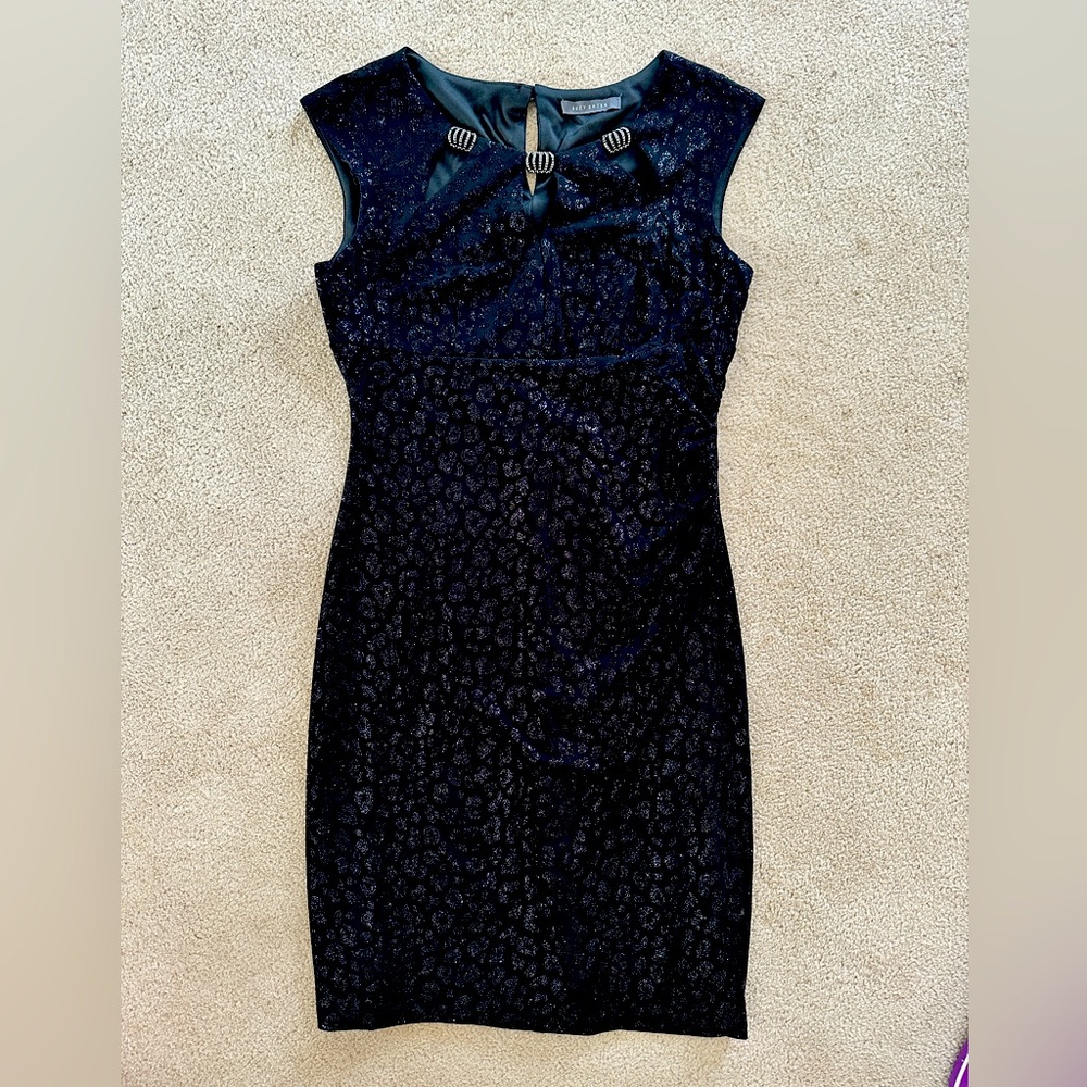 Suzy Shier sparkly stretchy black dress